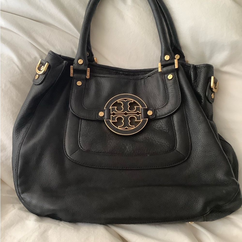 Black Leather Tote Bag